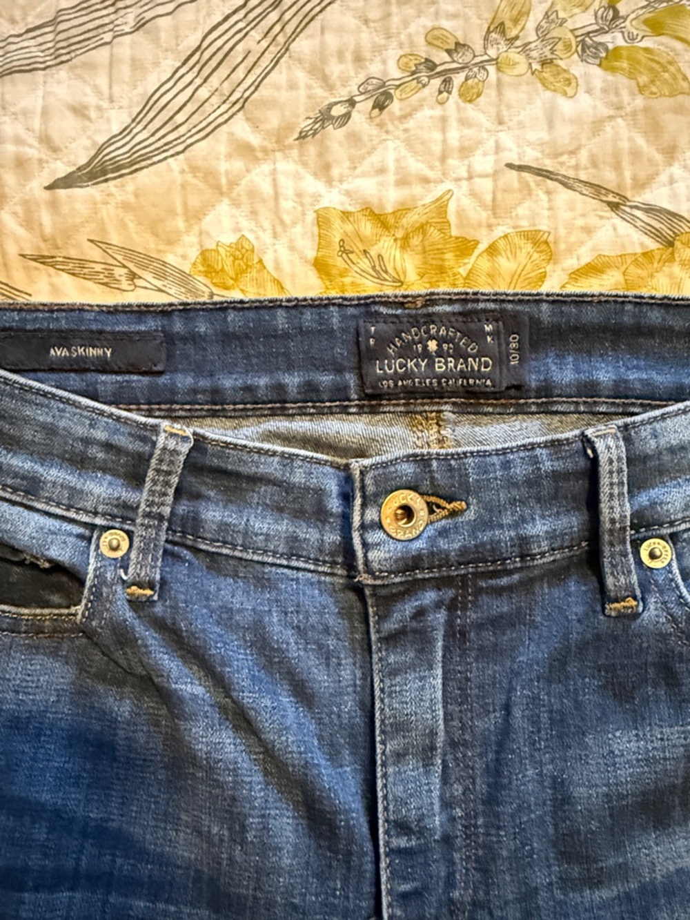 Lucky Brand Ava Skinny Jeans - Medium Blue Denim